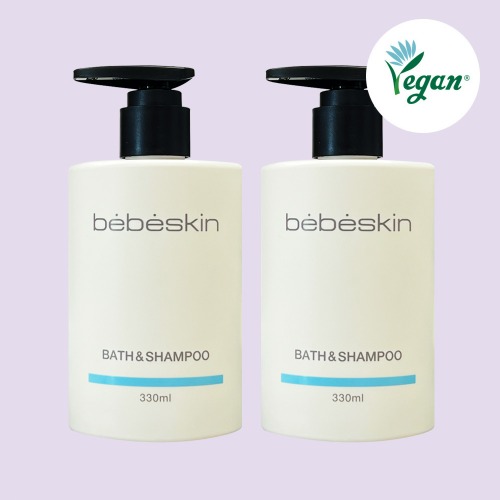 2 x 330 мл Bebeskin Vegan Baby Bath and Shampoo
